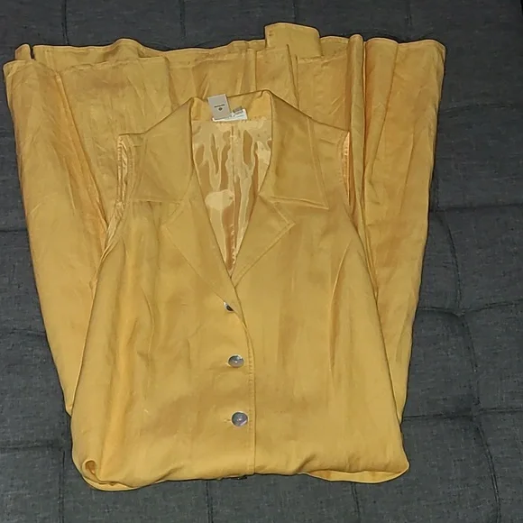 Coldwater Creek Linen blend sleeveless Maxi Dress Modest Button Up Size 16 P - Picture 14 of 16